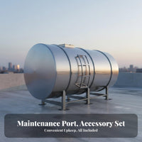 Stainless Metal Water Tank Thickened Wall Rooftop Water Structure Stainless Steel Pressure Tank for Homeowners, Outdoor, Farm, Factory