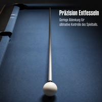 Carbon Fiber Pool Cue Shaft with Accelerated Taper, 3.4oz, Various Tip Sizes