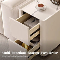 Round Storage End Table Modern Minimalist Design Living Room Furniture Luxury Design Multipurpose Use for Homeowners
