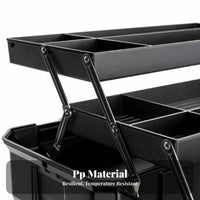 Portable Toolbox with Organizer Tray Long-Lasting Tool Container for Garage