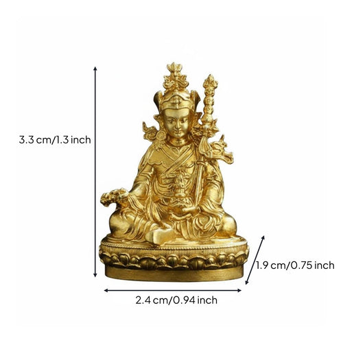 Small Brass Buddha Figurine Auspicious Charm Religious Artifact for Collectors