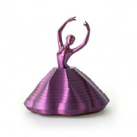 3D-Printed Ballerina Ornament with Skirt Base Stress-Relief Ballerina Ornament Decorative Dancer Statue Modern for Dancers, Workspace
