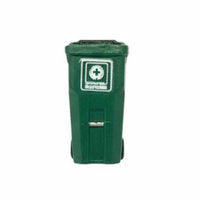 1/64 Scale Trash Can Weathered Finish Streetscape Trash Bin Model Tiny Wheeled Garbage Can Resin Material for Hobbyists, Dioramas, Street Scenes