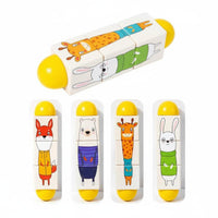 Early Education Rotating Block Game Hand-Eye Coordination Twisting Cube Toy Polished Edges Cognitive Game Stick for Toddlers