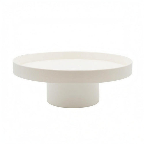Round Tabletop Tray Shallow Pedestal Tray Minimalist for Table Surface, Entryway