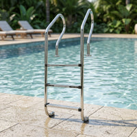 Pool Entry Ladder Stainless Steel Swimming Pool Ladder Anti-Slip for Villa, Hotel