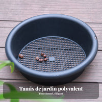 Round Plastic Soil Sifter Multi-Functional Round Gardening Sifter Easy to Clean