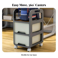 Slim Rolling Storage Cart Space-Saving Narrow Rolling Rack Multitier Design