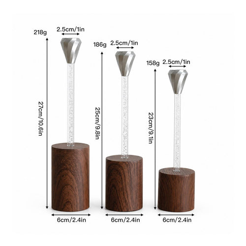 3 Pieces Modern Candlestick Holder Transparent Taper Candle Holder Home Decor Accent Cylindrical