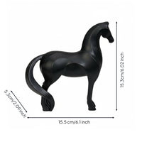 Geometric Horse Sculpture Dynamic Pose Resin Horse Ornament Collectible