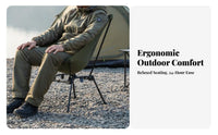 Adjustable Moon Chair Foldable Camping Seat Easy to Assemble for Campers, Hikers