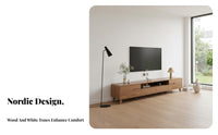 Long-Lasting Construction TV Stand with Storage Safe Rounded Corners Modern TV Stand Cable Management Low Profile Media Console Recessed Handles for Bedroom