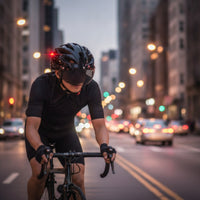 Shock-Absorbing Bike Helmet with Visor Ventilated Bike Helmet with Sun Visor Adjustable Lightweight for Cyclists, Commuters