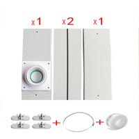 Dryer Vent Window Vent Kit with 4-Inch Duct Connector, 6 Panels with Backdraft Damper