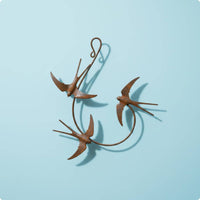3 Swallows Wall Hanging Ready to Hang Swallow Wall Art Weather-Resistant