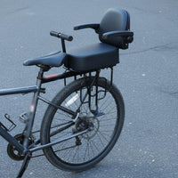 Rear Bike Seat with Backrest Footrests Cycle Passenger Saddle Waterproof