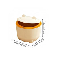 Odor Control Litter Container Fitted Lid Cat Waste Container Lidded