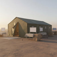 Heavy-Duty Canvas Tent Rainproof Construction Work Tent 3-Layer Thickened Material Emergency Relief Shelter