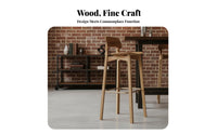 Bar Stool with Backrest Modern Design Counter Chair Built-in Footrest Stable Wide Base for Homeowners, Restaurant, Cafe
