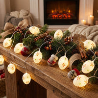 10 LED Egg Lights Colorful Easter Egg String Light Festive Design Easter Themed Fairy Lights for Kids, Parents, Indoor Ornament Ration