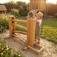 Premium Wooden Sandbox with Water Table, Toddler Sand Table for Outdoor Play, Kids Water Table 3-in-1 Sand Water Table, Two Tier Water Table