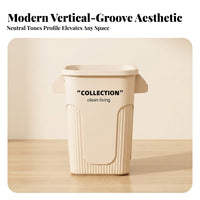Open-Top Trash Can | Sturdy Thickened Build, Space-Saving Tapered Shape, Trash Can with Handles, for Kitchen