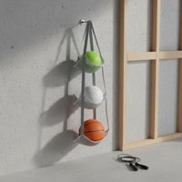 Space Saving Door Hanging Ball Bag Easy to Install Hanging Ball Storage Bag Visible Contents over Door Sports Equipment Organizer for Home, Playroom, Entryway