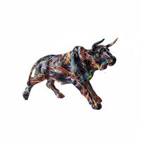 Wall Street Bull Figurine Artistic Design Bull Statue Gift Box Included Home Decor