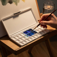 33 Well Watercolor Palette Foldable Watercolor Gouache Palette Airtight Paint Storage Box Sturdy Plastic for Outdoor Painting