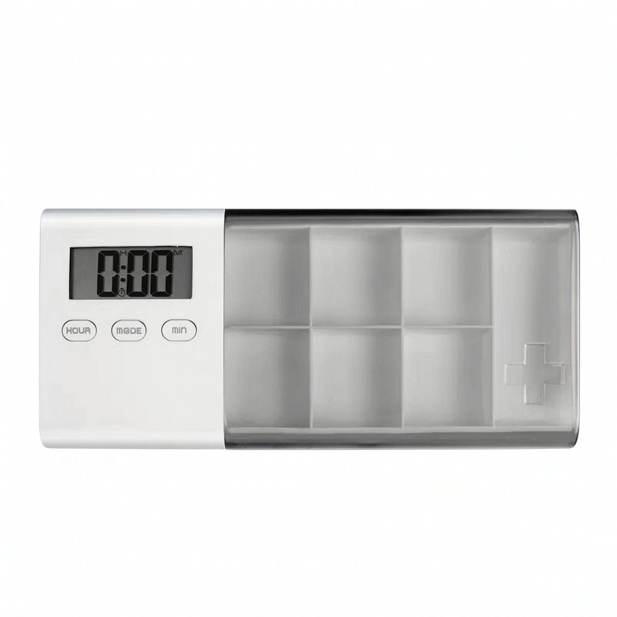 7-Compartment Medication Box with Electronic Reminder Portable Weekly Medication Organizer with Alarm Compact Medicine Dispenser Digital for Seniors, Caregivers, Travel, Bedside