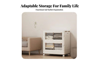 Foldable Wheeled Bin With casters Household Storage Large Capacity for Dorm Room