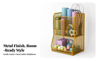 Athletic Gear Organizer with Baskets | Slanted Lower Section, Space-Saving Narrow Design, Mesh Storage Rack, for Home Gym