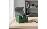 Divided Deck Box with Closure Secure Card Storage Box Textured Trading Card Case Two-Tone for Collectors, Travel