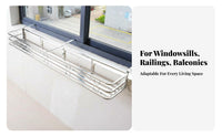 Hanging Railing Planter Space-Saving Flower Pot Shelf Easy Installation for Deck
