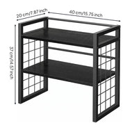 Iron Desk Shelf Sturdy Multi-Tier Storage Rack Easy to Clean for Vanity