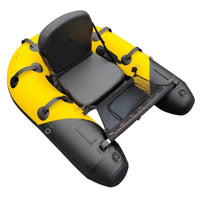 Compact Inflatable Fishing Boat with Seat Portable Fishing Belly Boat Lightweight Buoyant Tube Comfortable for Anglers