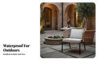 Waterproof 4-Piece Sofa and Armchair Set Rattan Weave Design 4-Piece Woven Sofa Group All-Weather Outdoor Furniture UV-Resistant for Hospitality Businesses, Party Hosts, Garden, Sunroom, rearyard, Balcony