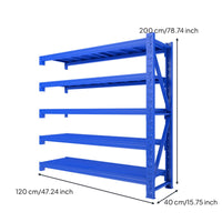 1 Piece Storage Shelf Freestanding Shelving Heavy Duty Metal Shelving Unit Multi Layer Storage Rack Durable Steel Construction Adjustable Modular Suitable for Warehouse Garage Retail Store Workshop