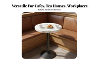 Light Luxury Modular Booth Bench Commercial Grade Upholstered Waiting Bench Minimalist Design Marble Top Pedestal Table for Cafe Owners, Interior Designers, Cafes, Tea Houses, Restaurants, Lobbies