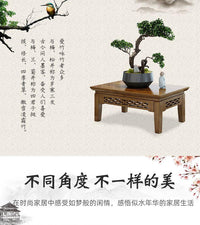 新疆包邮多肉花架置物架阳台落地新中式花台室内装饰客厅多层窗台 （无异味）【源头工厂】胡桃色窗台