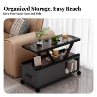Rolling C-Table Space-Saving Wheeled C-Table Modern design for Seniors, Students