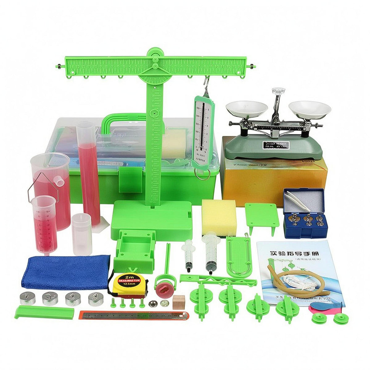 Mechanics Kit Pulley Parts Physics Kit Multiple Experiments Experiment Set for Teachers, Intermediate School Students