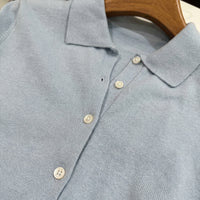 Knitted Shirt for Men with Loose Fit Short Sleeve Design, Unisex Summer Casual Wear with Soft Stretch Material, Wrinkle Resistant for Daily