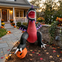 Giant Inflatable Dragon with Pumpkin Large Inflatable Dragon Outdoor Yard Decoration Spooky for Lawn