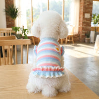 Dog Dress and Cat Dress with Ruffled Skirt, Sleeveless Summer Clothes for Small Dogs and Small Cat Clothes, Casual Style Unisex Spring Outfit