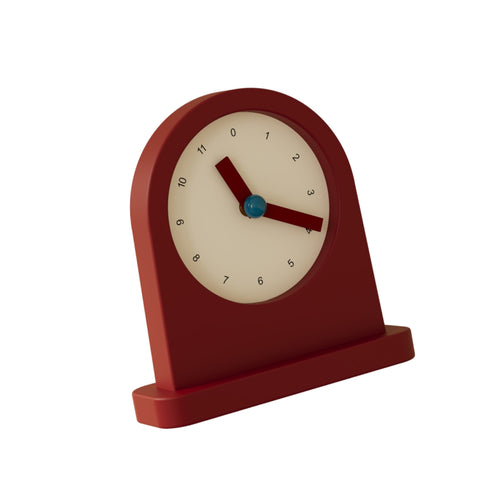 Desktop Clock with Arch Top Freestanding Silent Clock with Round Dial for Desk