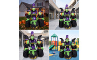 Outdoor Three Witches Around Bubbling Pot Inflatable Inflate Three-Witch Inflatable Lighted Halloween Decoration Built-in LED for Yard, Lawn, Garden