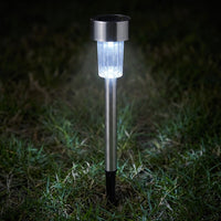 Solar Lights Outdoor Garden Decor with Abstract Shape, Color Changing Solar Powered Garden Lights, Stainless Steel Driveway Lights, 1 Count