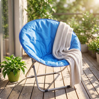 Moon Chair Foldable Saucer Chair Foldable Seat for Balcony, Office Breaks