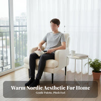 Adjustable Reclining Lounger Foldable Adjustable Spinerest Chaise Spacious Seat Nordic Design for Book Lovers, Homeowners